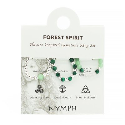 (image for) Nymph Spirit Gemstone Ring Set - Forest Spirit