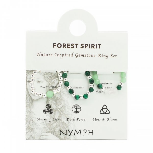 (image for) Nymph Spirit Gemstone Ring Set - Forest Spirit