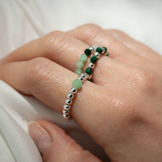 (image for) Nymph Spirit Gemstone Ring Set - Forest Spirit