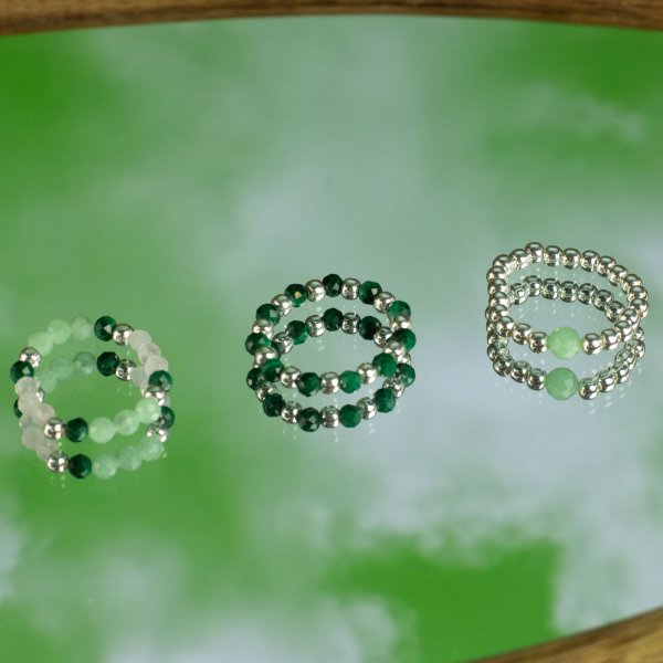 (image for) Nymph Spirit Gemstone Ring Set - Forest Spirit