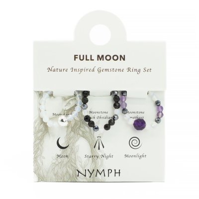 (image for) Nymph Spirit Gemstone Ring Set - Full Moon