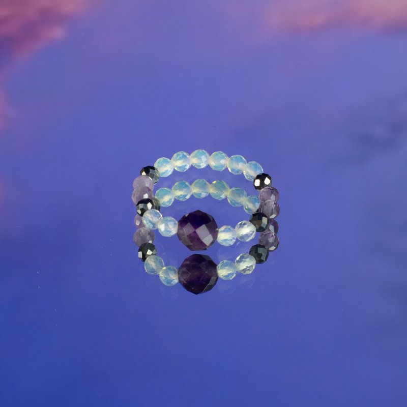(image for) Nymph Spirit Gemstone Ring Set - Full Moon