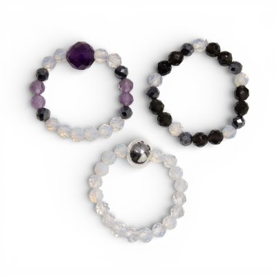 (image for) Nymph Spirit Gemstone Ring Set - Full Moon