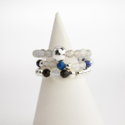 (image for) Nymph Spirit Gemstone Ring Set - Northern Lights