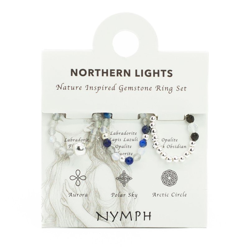 (image for) Nymph Spirit Gemstone Ring Set - Northern Lights