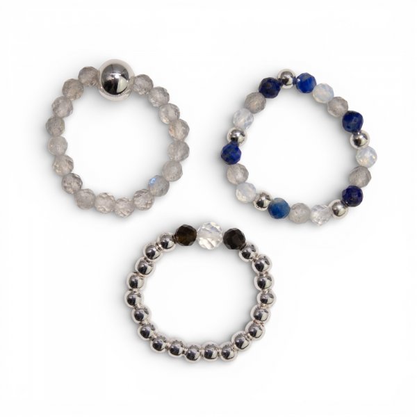 (image for) Nymph Spirit Gemstone Ring Set - Northern Lights