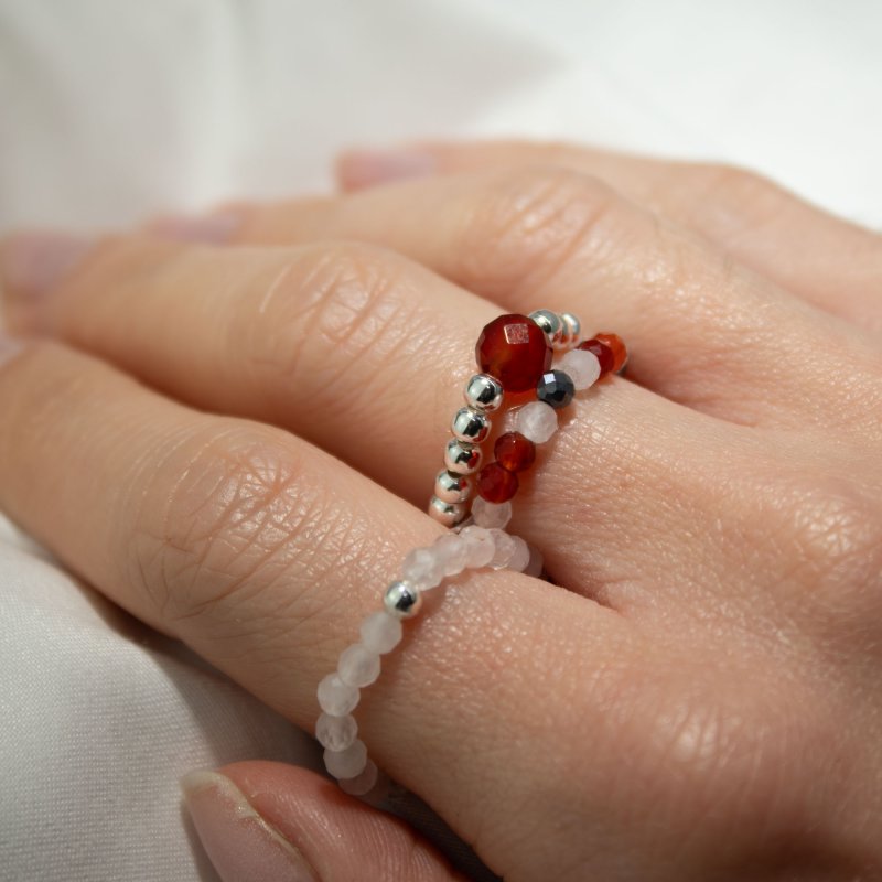 (image for) Nymph Spirit Gemstone Ring Set - Love & Flame