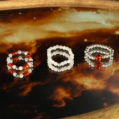 (image for) Nymph Spirit Gemstone Ring Set - Love & Flame