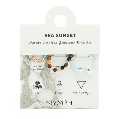 (image for) Nymph Spirit Gemstone Ring Set - Sea Sunset