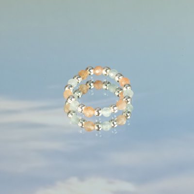 (image for) Nymph Spirit Gemstone Ring Set - Sea Sunset
