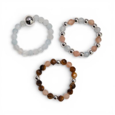 (image for) Nymph Spirit Gemstone Ring Set - Sea Sunset