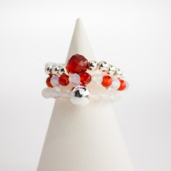 (image for) Nymph Spirit Gemstone Ring Set - Blood Moon