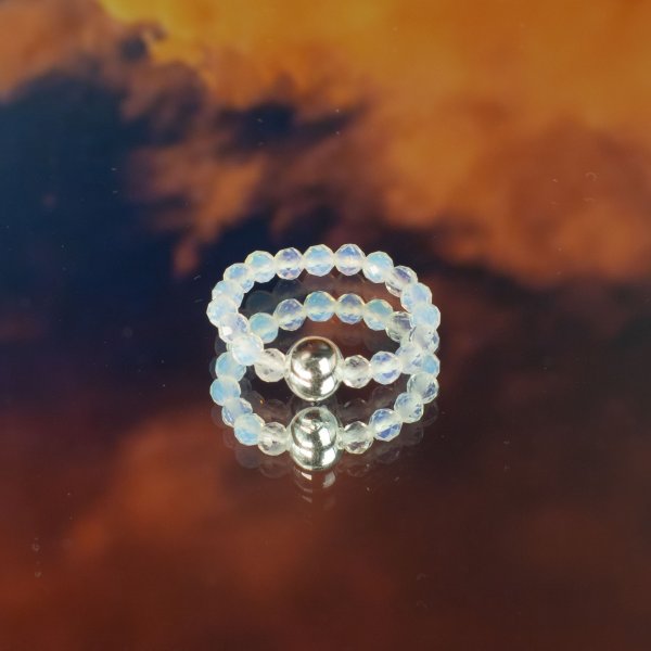 (image for) Nymph Spirit Gemstone Ring Set - Blood Moon