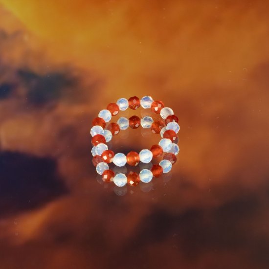 (image for) Nymph Spirit Gemstone Ring Set - Blood Moon