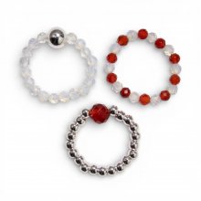 (image for) Nymph Spirit Gemstone Ring Set - Blood Moon