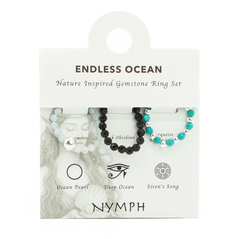 (image for) Nymph Spirit Gemstone Ring Set - Endless Ocean