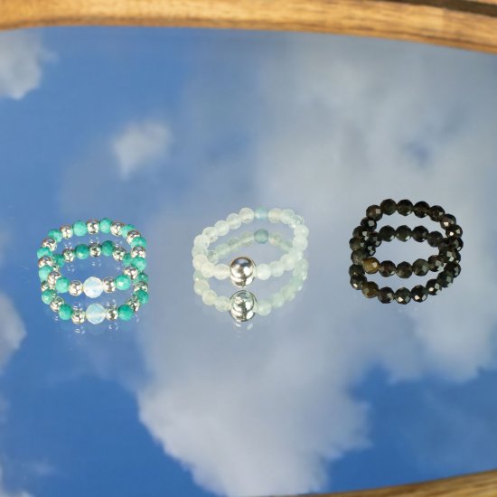 (image for) Nymph Spirit Gemstone Ring Set - Endless Ocean