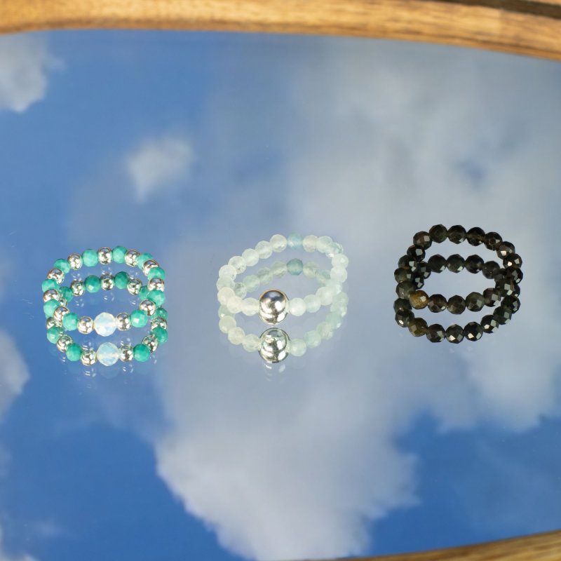 (image for) Nymph Spirit Gemstone Ring Set - Endless Ocean