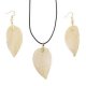 (image for) Necklace & Earring Set - Bravery Leaf - Gold