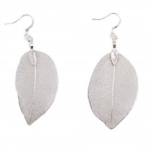 (image for) Earrings - Bravery Leaf - Silver