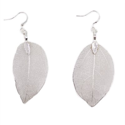 Earrings - Bravery Leaf - Silver (image for) Earrings - Bravery Leaf - Silver
