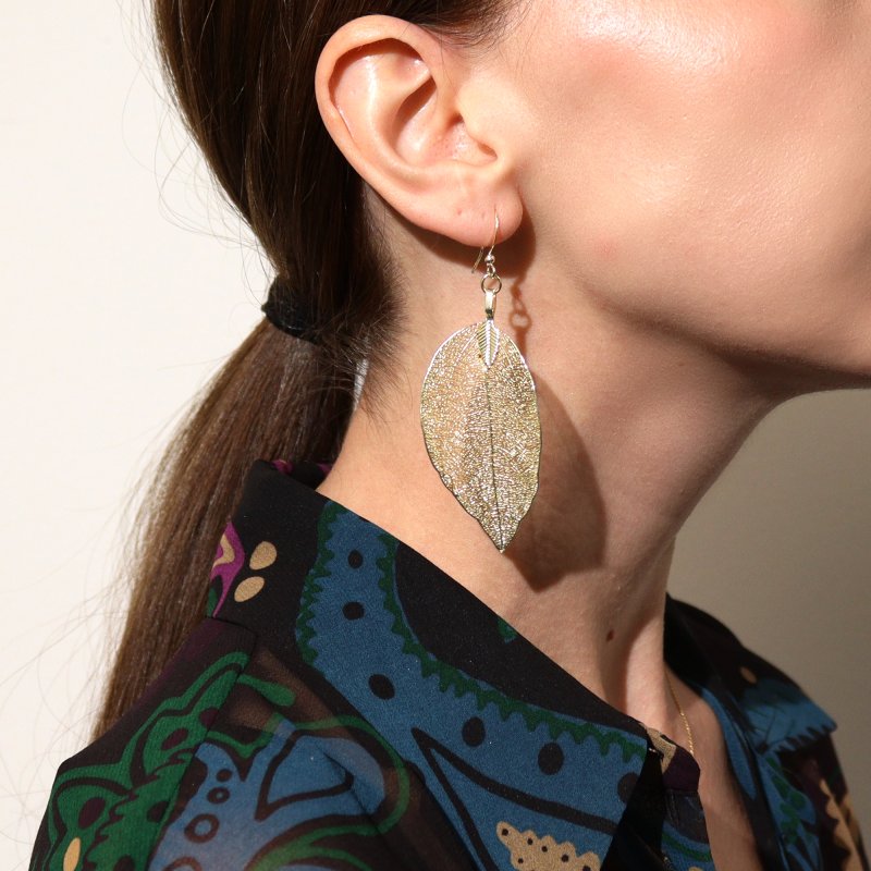 (image for) Earrings - Bravery Leaf - Gold
