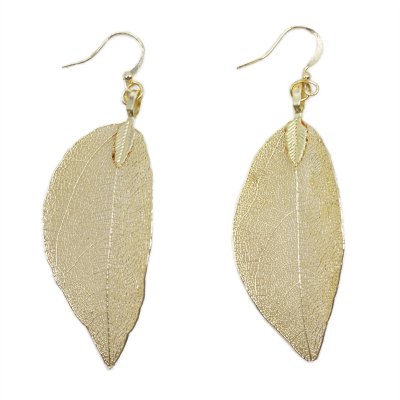 Earrings - Bravery Leaf - Gold (image for) Earrings - Bravery Leaf - Gold