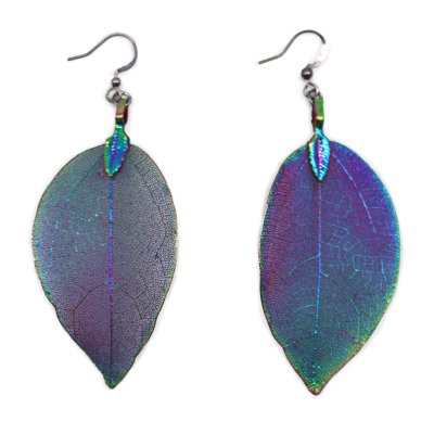 Earrings - Bravery Leaf - Multicoloured (image for) Earrings - Bravery Leaf - Multicoloured