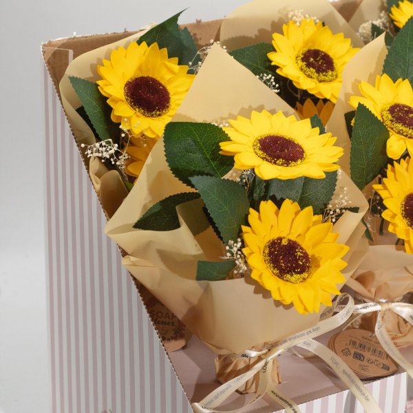 (image for) Soap Flower - Two Sunflower Bouquet