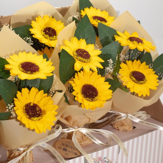 (image for) Soap Flower - Two Sunflower Bouquet