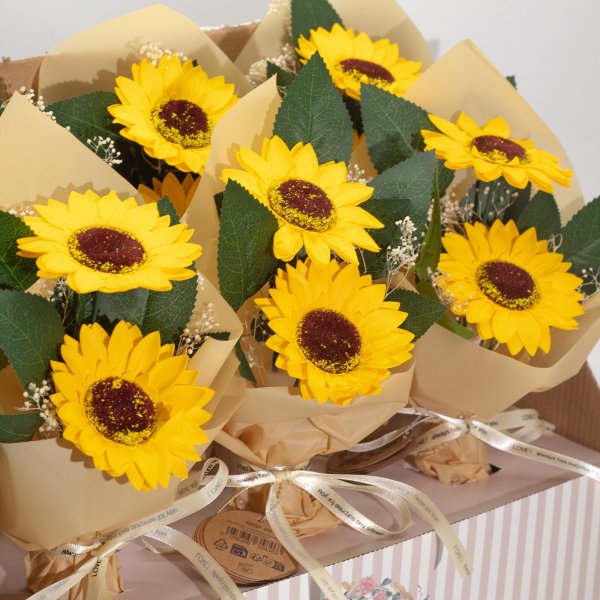 (image for) Soap Flower - Two Sunflower Bouquet
