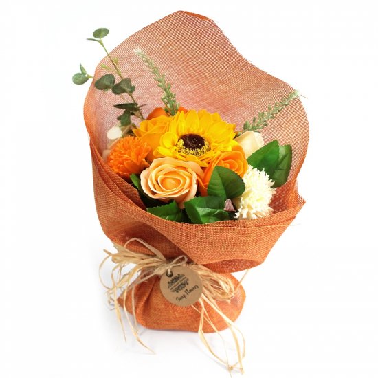 (image for) Standing Soap Flower Bouquet - Orange