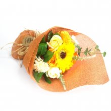 (image for) Standing Soap Flower Bouquet - Orange