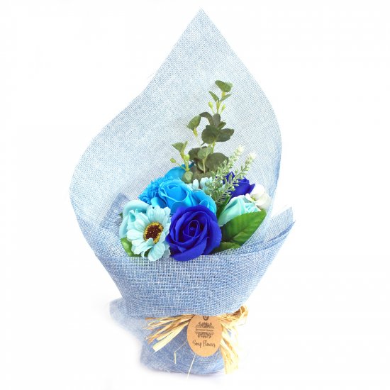 (image for) Standing Soap Flower Bouquet - Blue