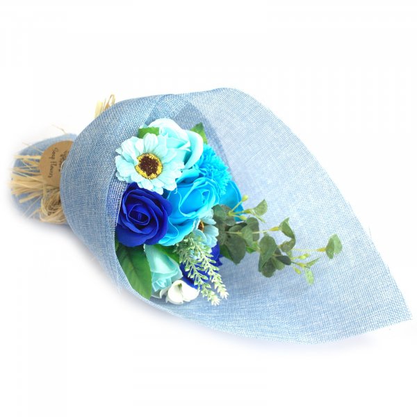 (image for) Standing Soap Flower Bouquet - Blue