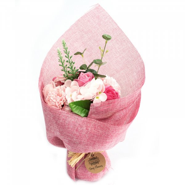 (image for) Standing Soap Flower Bouquet - Pink