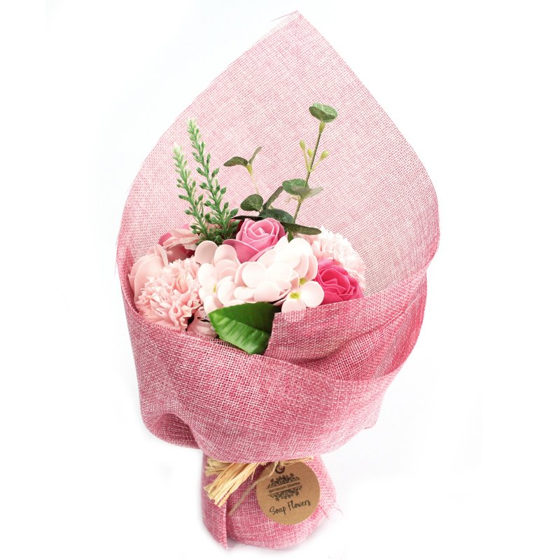 (image for) Standing Soap Flower Bouquet - Pink