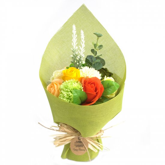 (image for) Standing Soap Flower Bouquet - Green Yellow