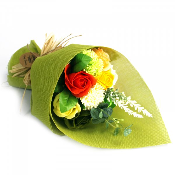 (image for) Standing Soap Flower Bouquet - Green Yellow