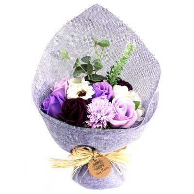 (image for) Standing Soap Flower Bouquet - Purple
