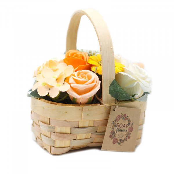 (image for) Medium Orange Bouquet in Wicker Basket