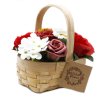(image for) Medium Red Bouquet in Wicker Basket