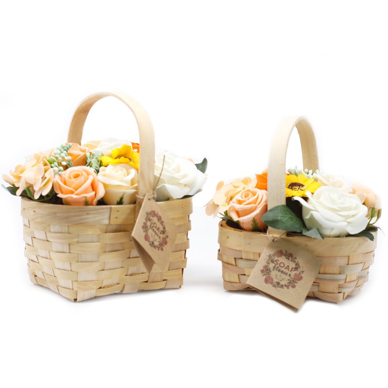 (image for) Large Orange Bouquet in Wicker Basket