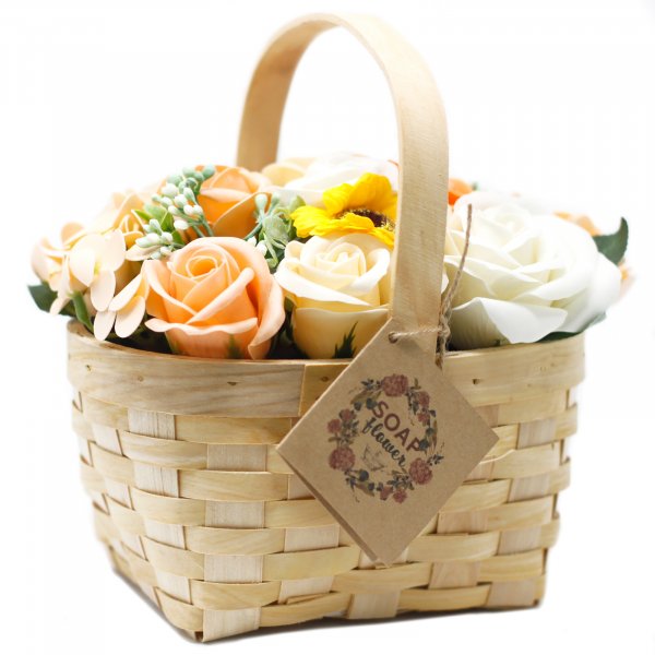 (image for) Large Orange Bouquet in Wicker Basket