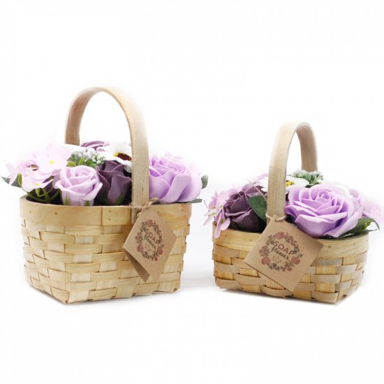 (image for) Large Lilac Bouquet in Wicker Basket