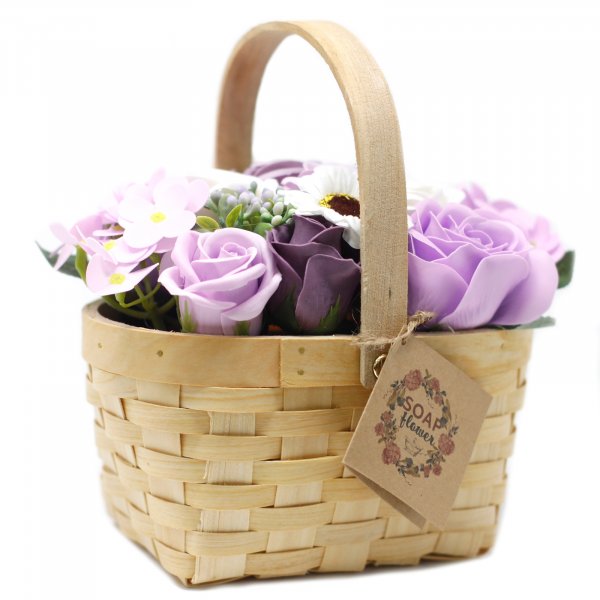 (image for) Large Lilac Bouquet in Wicker Basket