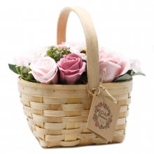 (image for) Large Pink Bouquet in Wicker Basket