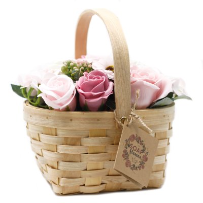 (image for) Large Pink Bouquet in Wicker Basket