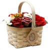 (image for) Large Red Bouquet in Wicker Basket