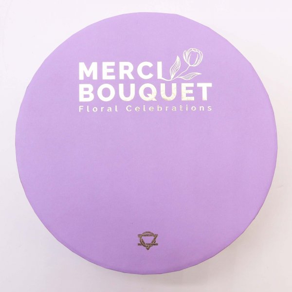 (image for) Round Box - Lavender Rose & Carnation